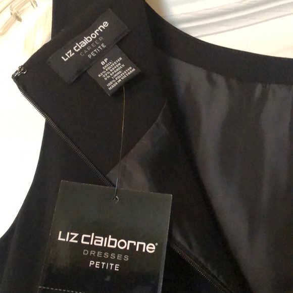 Liz Claiborne Petite Black Dress Size 8P - Picture 4 of 4